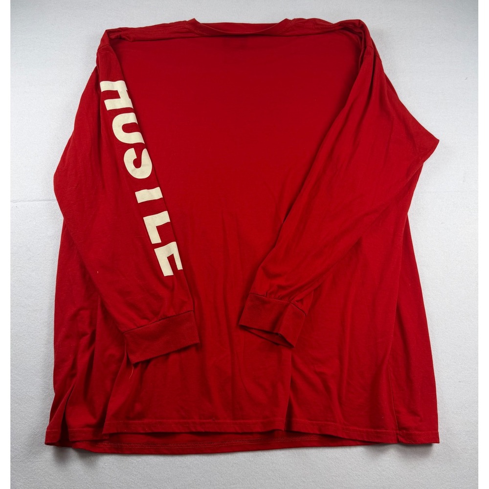 Hustle Gang American Hustle Long Sleeve Graphic T Shirt Red 5XL Streetwear - Picture 2 of 7